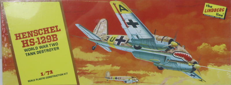 Modeling aircraft Henschel Hs-129 B, ref. 474, 1/72, Lindberg