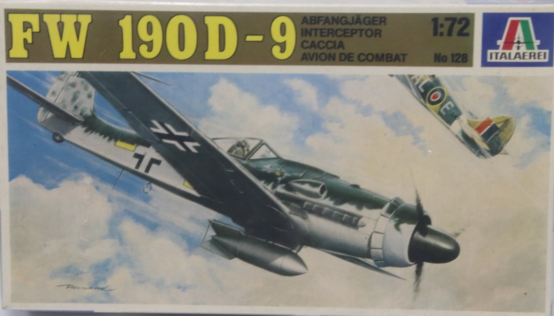 Modeling aircraft Focke Wulf Fw-190 D-9, ref. 128, 1/72, Italeri - Italaerei
