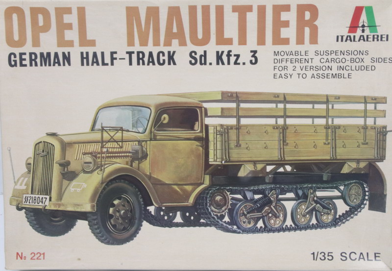 Modeling truck Opel Blitz, Maultier, Sdkfz 3, ref. 221, 1/35, Italeri - Italaerei