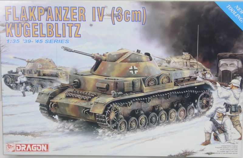 Modeling tank antiaircraft, Panzer IV, Flakpanzer IV, Kugelblitz, ref. 6040, 1/35, Dragón