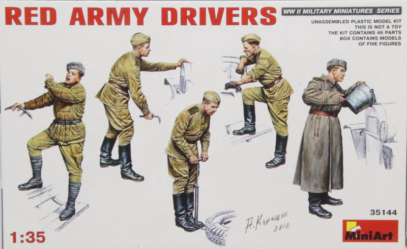 Modeling figures soviet Red Army drivers, ref. 35144, 1/35, Miniart