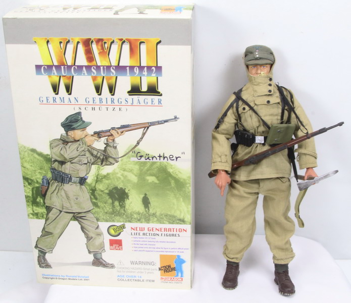 Action Dragón figure 1/6, Gunther, Gebirgsjager, Schutze, Caucasus 1942, ref. 70070
