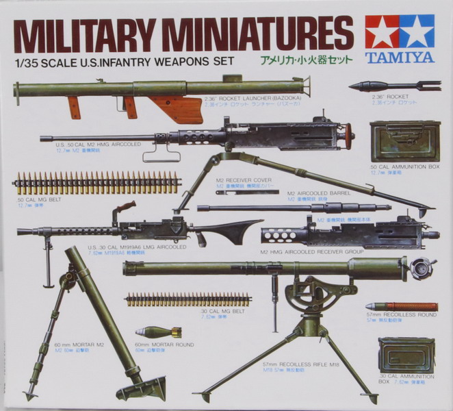 Modeling accesories US infantry weapons set ref. 35121 1/35 Tamiya