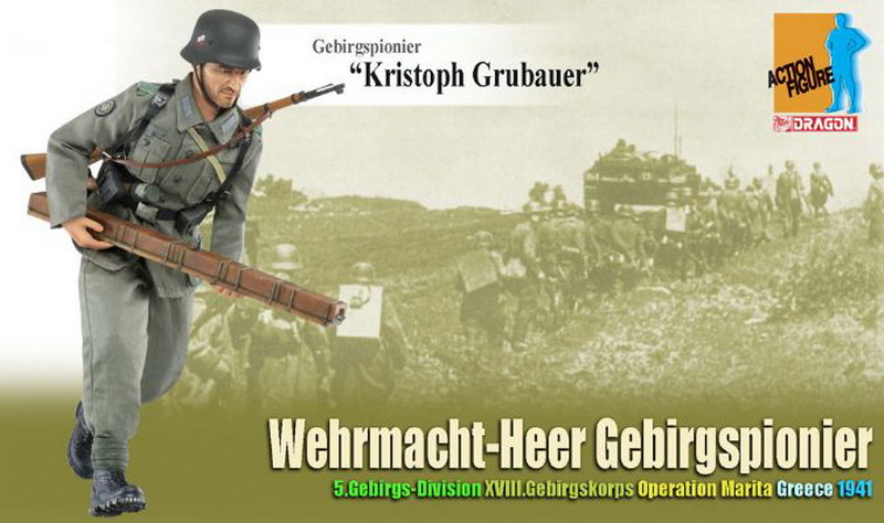 Action Figure 1/6, Dragón, Kristoph Grubauer, Operation Marita, Greece 1941, Gebirgspionier, ref. 70809