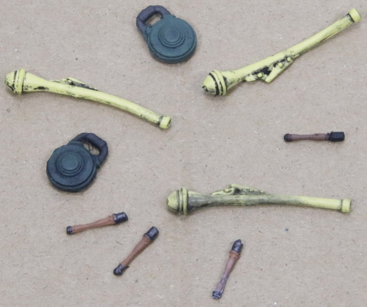 Modeling accesories anti-tank weapons, German ¿1/35 – 1/32? Lot 9 units