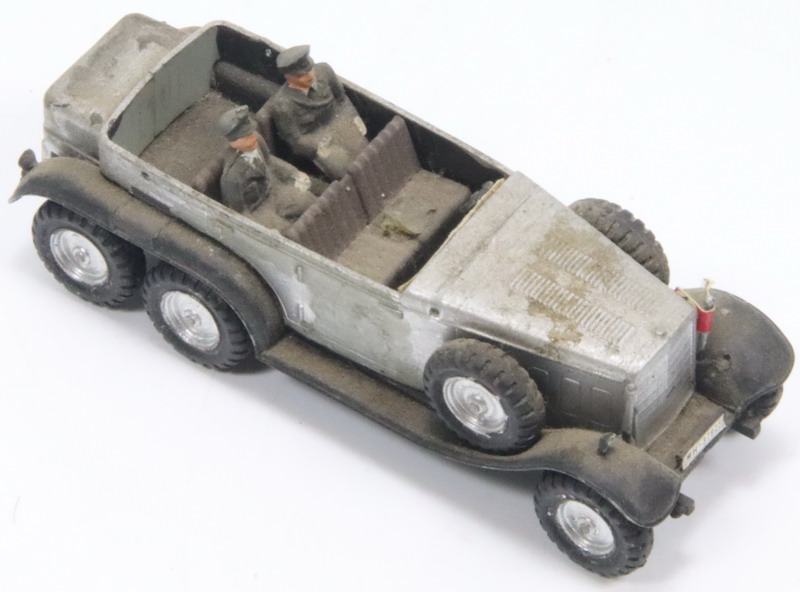 Modeling vehicle Mercedes Special 540 G4 W31, ¿scale 1/76 – 1/72?.
