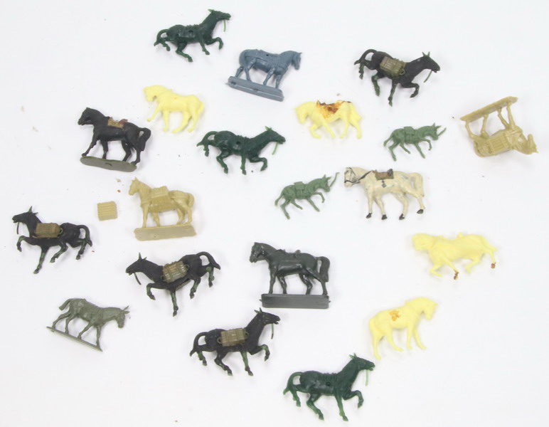 Modeling accesories, horses, mules and donkeys, 20 units