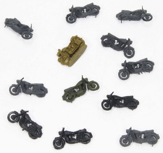 Modeling accesories, motorcycles, ¿EKO?, 1/87- 1/72, 10 units