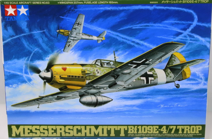 Modeling aircraft Messerschmitt Me-109 – Bf 109 E 4/7, ref. 61063, 1/48, Tamiya