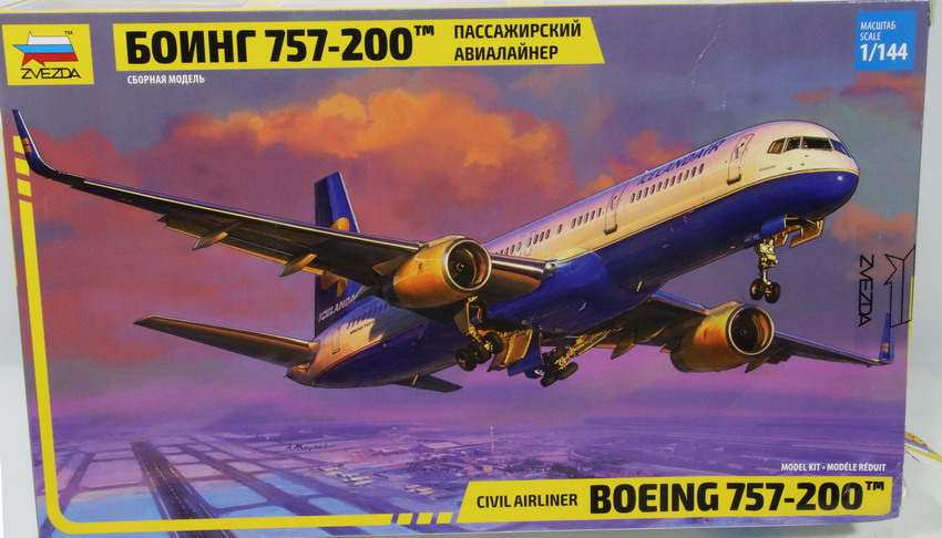 Modeling aircraft Boeing 757-200, ref. 7032, 1/144, Zvezda