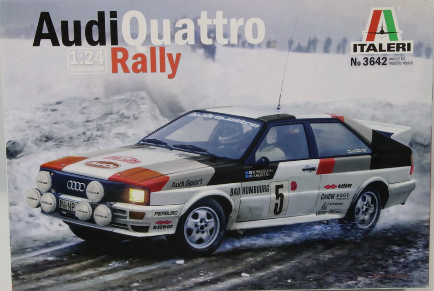Modeling car Audi Quattro Rally, ref. 3642, 1/24, Italeri