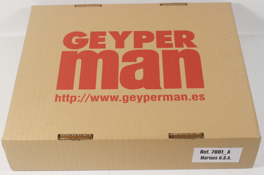 Accesorios Geyperman, caja de cartón, Marines USA, Ref. 7001-A, dimensiones 37,00 x 30,5 x 8 cms.