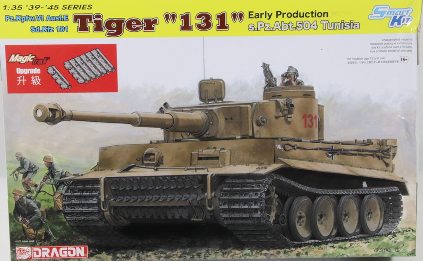 Modeling tank Panzer VI, Tiger I, nº 131, Tunisia, ref. 6820, 1/35, Dragón