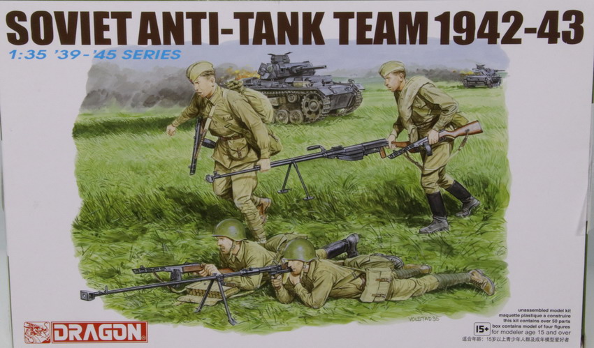 Modeling figures russian anti-tank team ref. 1942-1943, ref. 6049, 1/35, Dragón
