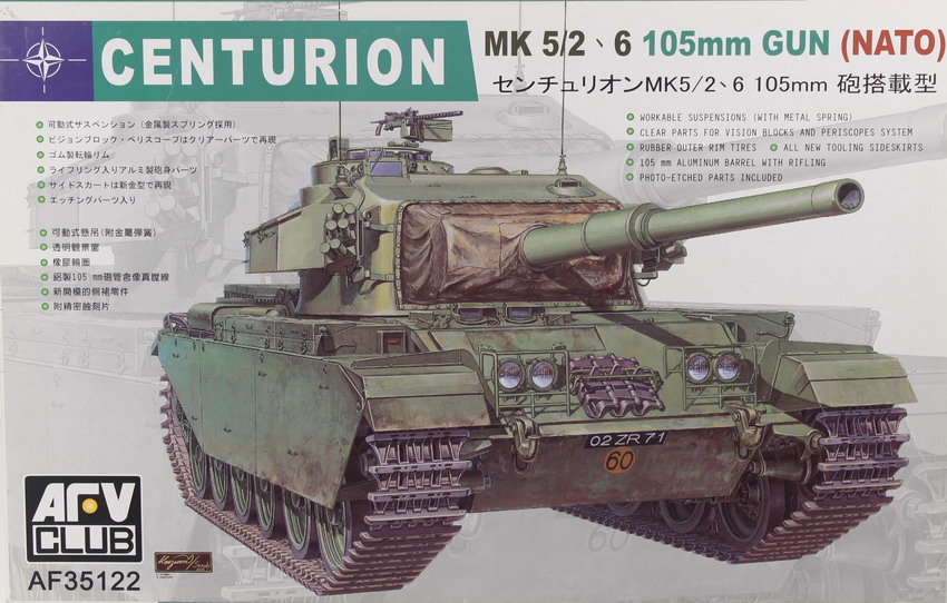 Modeling tank Centurión MK5/2, 105 mm gun, Nato, ref. AF 35122, 1/35, AFV
