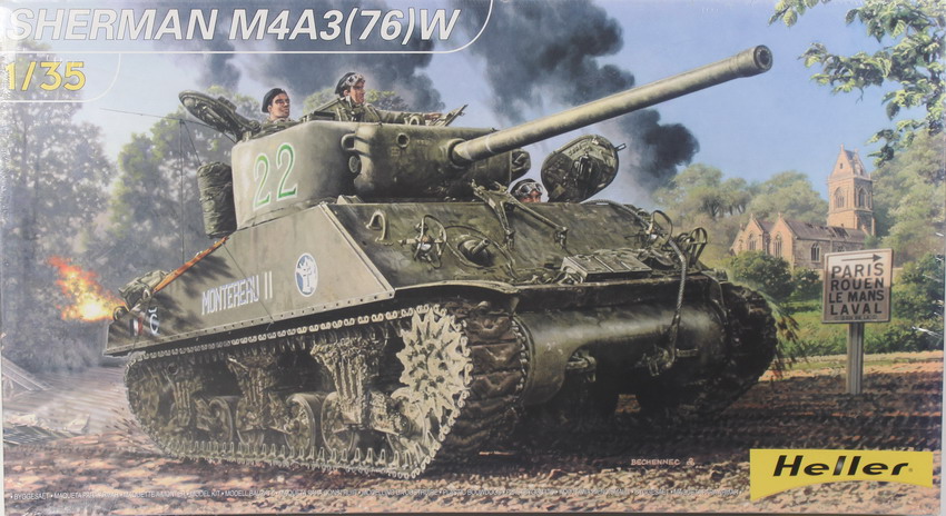 Modeling tank Sherman M4A3, (76) W, ref. 81161, 1/35, Heller