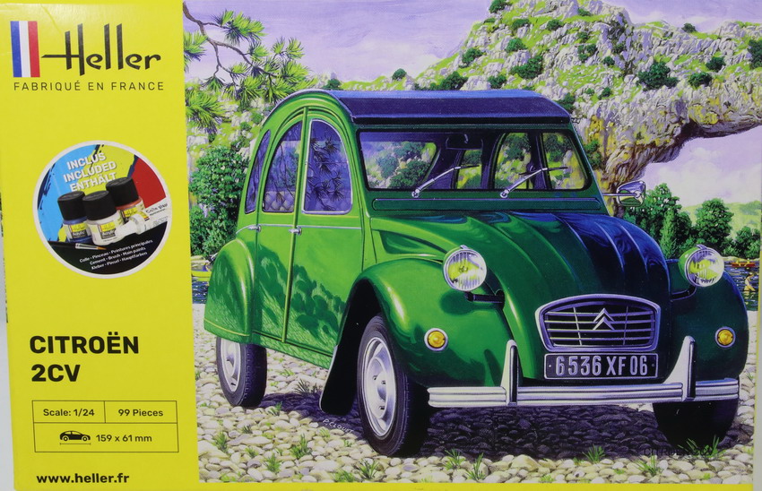 Modeling car Citroen 2 CV ref. 56765, 1/24, Heller.