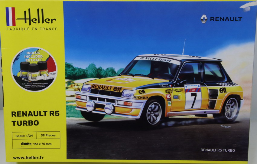 Modeling car Renault R5 Turbo, ref. 56717, 1/24, Heller.