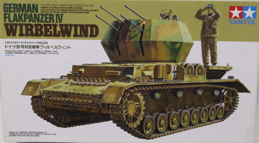 Modeling vehicle anti-aircraft Flakpanzer IV Wirbelwind, ref. 35233, 1/35, Tamiy