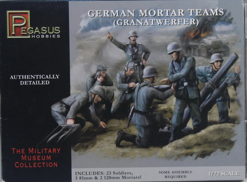 Modeling figures German with mortar, Granatwerfer, ref. 7204, 1/72, Pegasus Hobbies