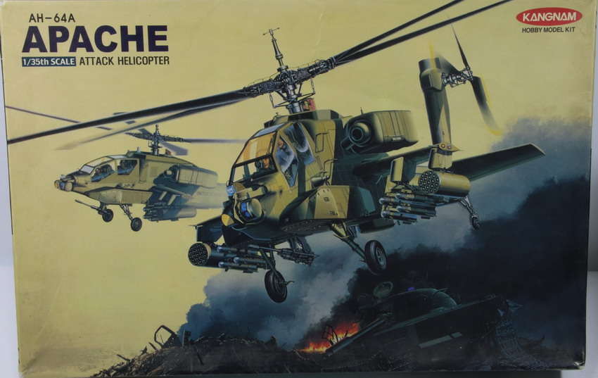 Modeling helicopter Apache AH-64A, 1/35, ref. 3501, Kangnam