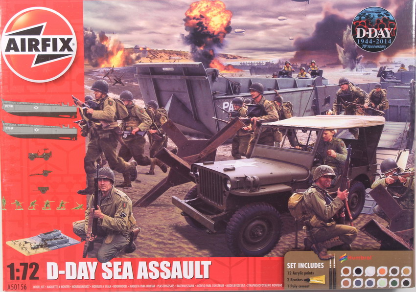 Modeling diorama D- Day sea assault, 1/72, ref. A50156, Airfix.
