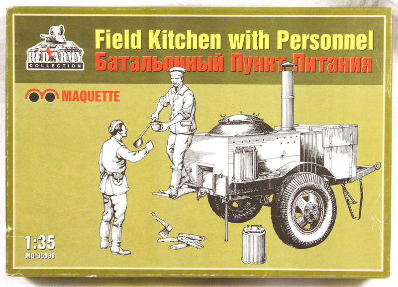 Maqueta accesorios cocina de campaña rusa, ref. 35038, escala 1/35, marca Maquette.