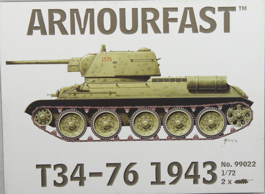 Modeling tank T-34-76, 1943, ref. 99022, 1/72, Armourfast