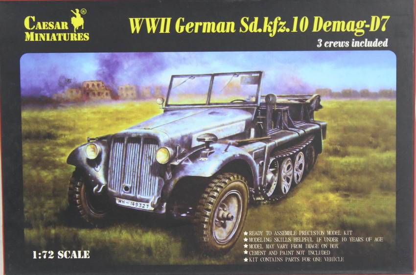 Modeling halftrack Sdkfz 10 – Demag D 7, ref. 7204, 1/72, Caesar