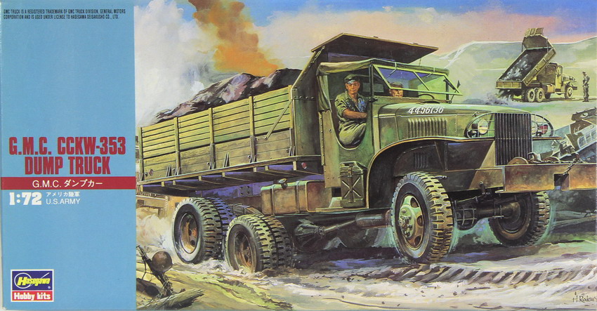 Modeling truck GMC CCKW-353, Dump Truck, ref. MT 22, 1/72, Hasegawa