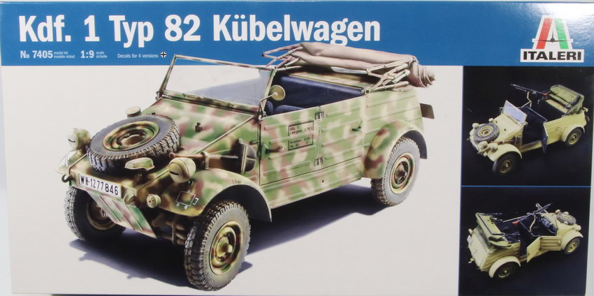 Modeling vehicle Kubelwagen Kdf. 1, Typ 82, ref. 7405, 1/9, Italeri