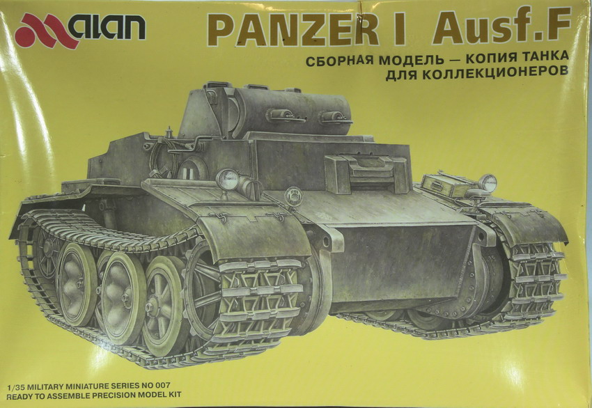 Modeling tank Panzer I Ausf. F, ref. 007, 1/35, Alan