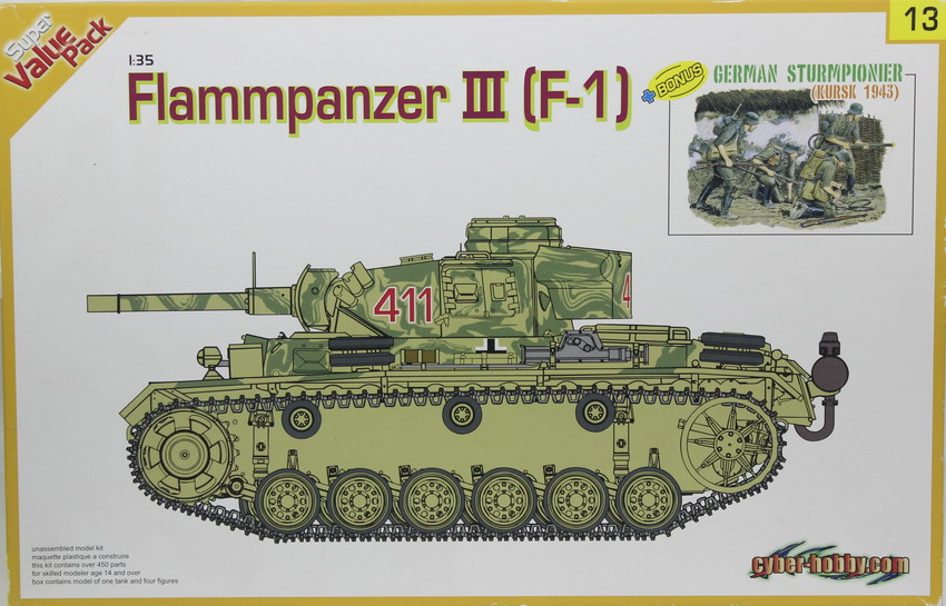 Modeling tank Panzer III – Flammpanzer III – F-1, ref. 9113, 1/35, Dragon – Cyber Hobby