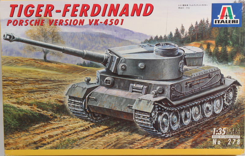 Modeling tank Tiger Ferdinand, Porsche versión, VK-4501, ref. 278, 1/35, Italeri