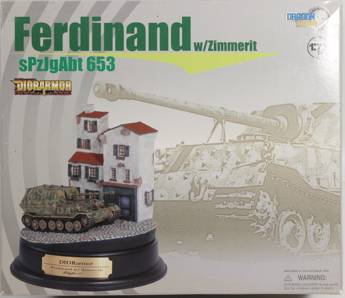 Modeling diorama Ferdinand & zimmerit, sPz. Jg. Abt. 653, 1/72, ref. 60209, Dragón Armor
