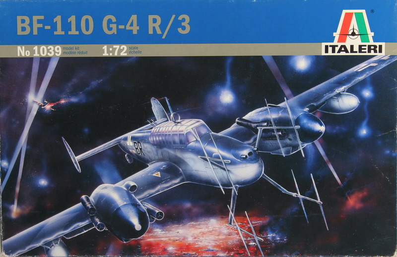 Modeling aircraft Messerschmitt Bf- 110 G-4, R/3, ref. 1039, 1/72, Italeri