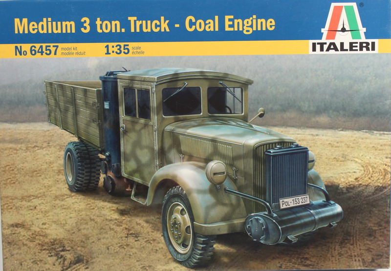 Modeling truck medium 3 ton., coal engine, ref. 6457, 1/35, Italeri