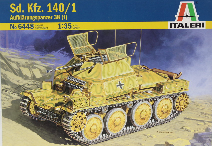 Modeling vehicle Aufklärungspanzer 38(t) Sd.Kfz. 140/1, ref. 6448, 1/35, Italeri