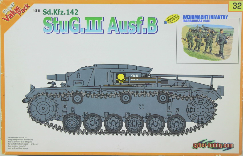 Maqueta cañón de asalto Sturmgeschütz III – Stug. III, Ausf. B & infantería, ref. 9132, 1/35, Dragón