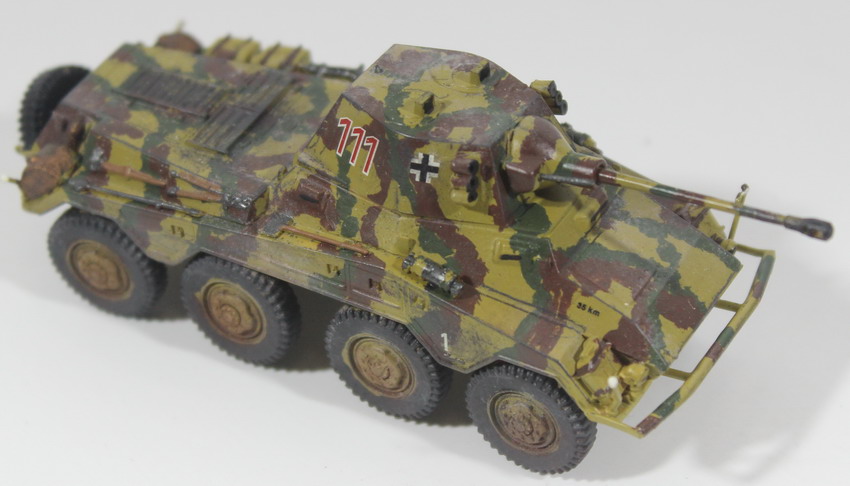 Modeling SdKfz. 234/2 Puma - Sonderkraftfahrzeug 234, mounted and painted, 1/72, ref. caja 1