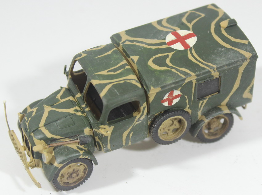 Modeling truck Steyr, ambulance, assembled and painted, 1/72, box no. 2