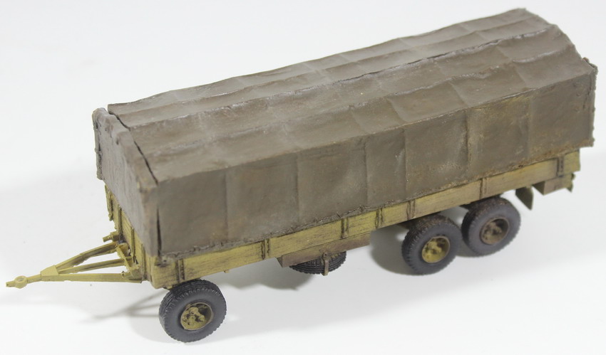 Modeling heavy trailer, german, assembled and painted, 1/72, ref. box 1