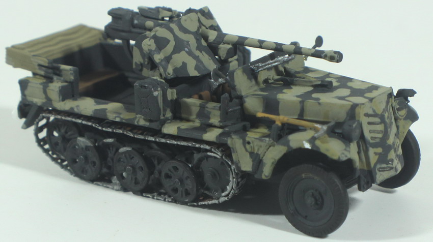 Modeling half track Sdkfz 10 & Pak 38, 50 mm, assembled and painted, 1/72, box 4