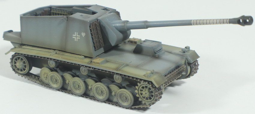 Modeling tank destroyer Sturer Emil, Selbstfahrlafette auf VK30.01 H, assembled and painted, 1/72, Easy Model, box 9