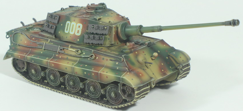 Modeling tank Panzer VI, Tiger II, Panzerkampfwagen Tiger Ausf. B, Königstiger, assembled and painted, 1/72, Dragon Armor, caja 11