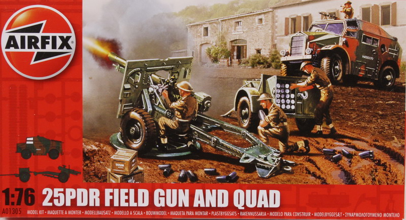 Modeling truck Morris and 25 pdr field gun, ref. A01305, 1/76, Airfix
