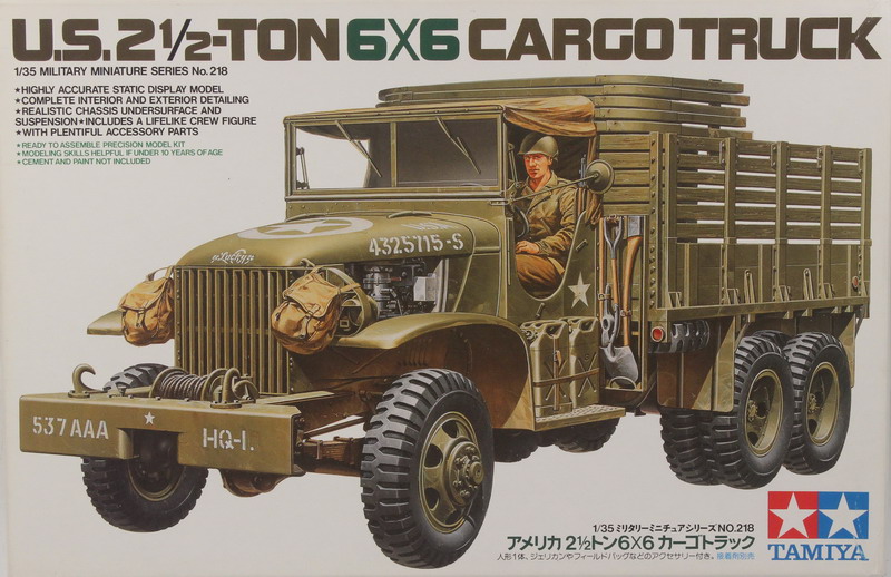 Modeling truck GMC 2,5 ton. 6x6, ref. 35218, 1/35, Tamiya