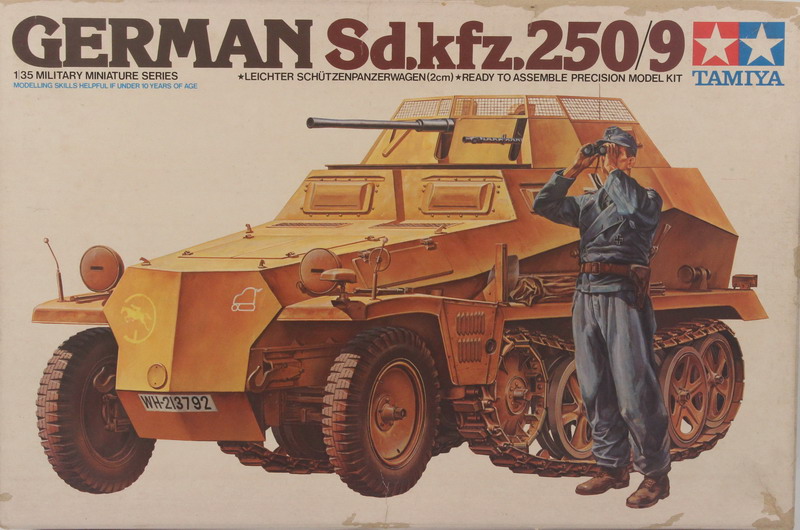 Modeling armoured car Sdkfz 250/9, ref. 35115, 1/35, Tamiya