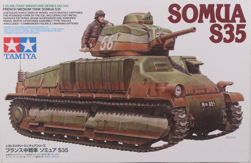 Modeling tank Somua S35, ref. 35344, 1/35, Tamiya