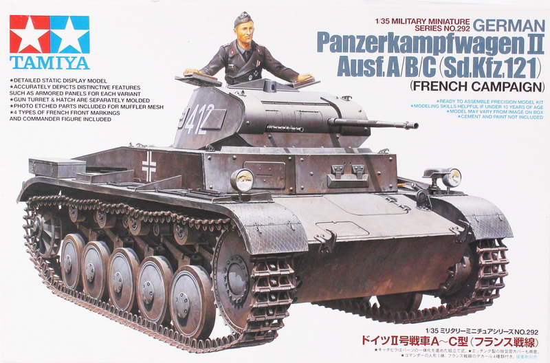 Modeling tank Panzer II, ausf. A – B - C, Sd.kfz 121, ref. 35292, 1/35, Tamiya